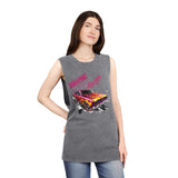 "Dank Racing red" Unisex Stonewash Tank Top