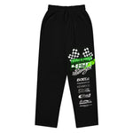 "Green Racer" Wide-leg joggers