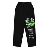 "Green Racer" Wide-leg joggers