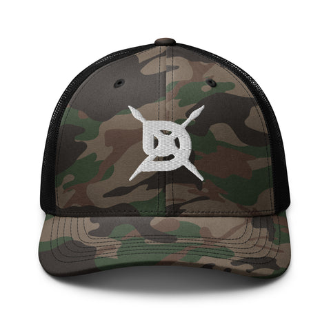 "Cross Brushes" Camouflage trucker hat