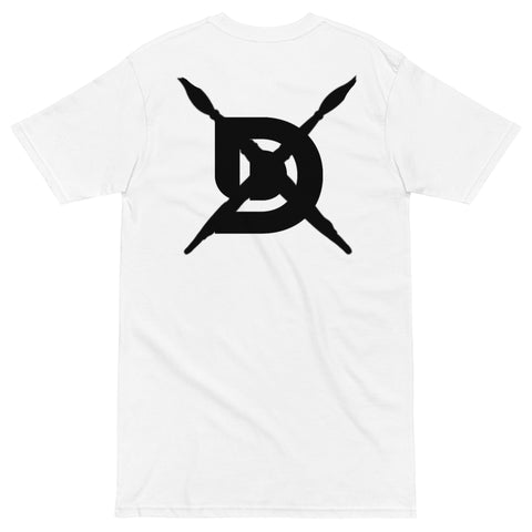 "Cross Brush Black" Men’s premium heavyweight tee