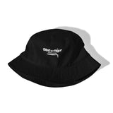 "White logo" Organic bucket hat