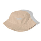 "White logo" Organic bucket hat