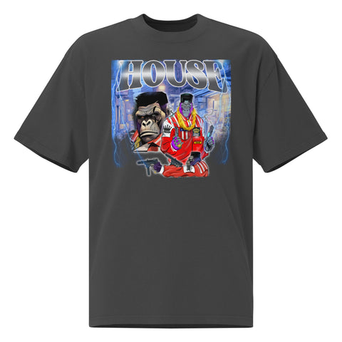 "House" Oversized faded t-shirt