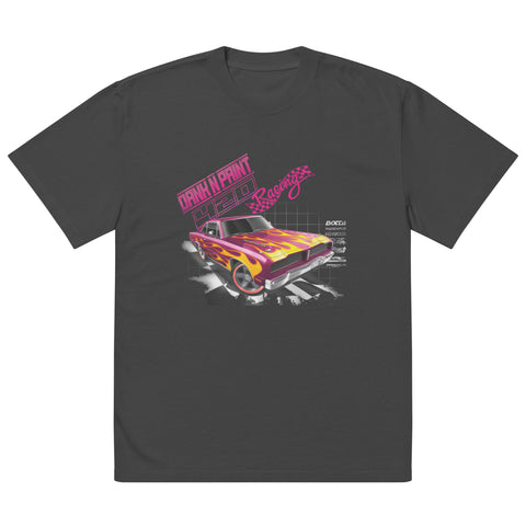 "Dank Racing Series" Oversized faded t-shirt