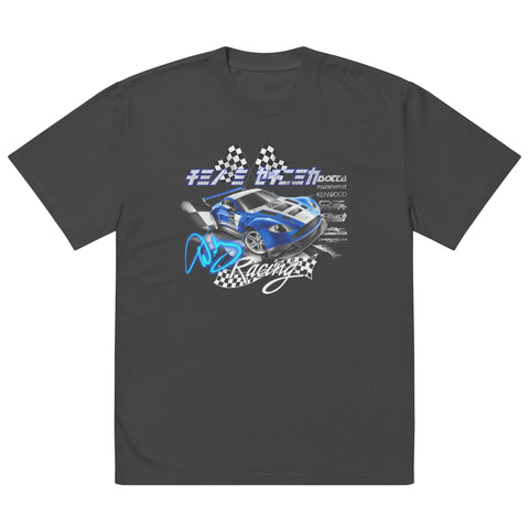 "Dank Racing Series blue" Oversized faded t-shirt