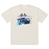 "Dank Racing Series blue" Oversized faded t-shirt