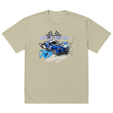 "Dank Racing Series blue" Oversized faded t-shirt
