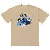"Dank Racing Series blue" Oversized faded t-shirt