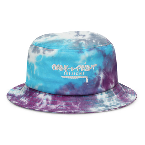 "White logo" Tie-dye bucket hat