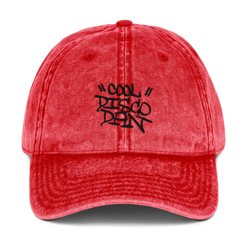 "Cool Disco Dan" dark font Vintage Cotton Twill Cap