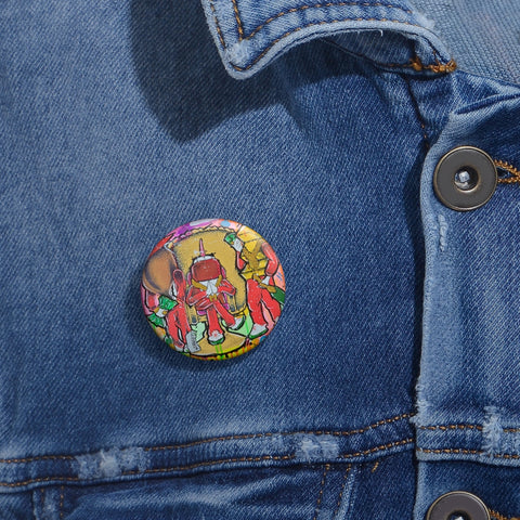 "Lunch Special Posse" Custom Pin Buttons