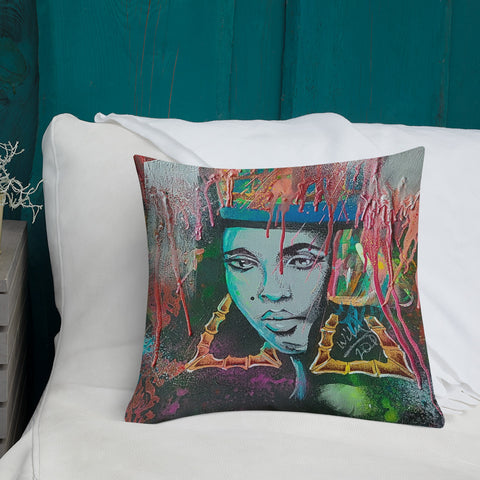 "Honey Dips In Gotham Queen" Premium Pillow