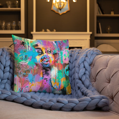"Honey Dips In Gotham 1" Premium Pillow