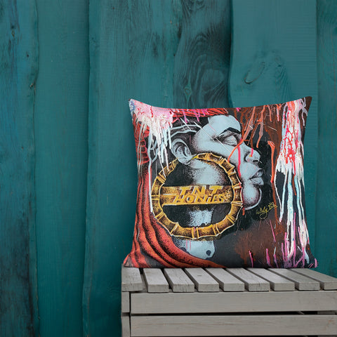 "Honey Dips In Gotham 3" Premium Pillow