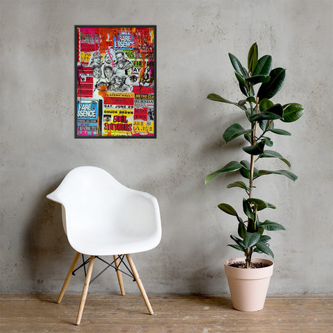 "Crank-Rushmore " Framed matte paper poster