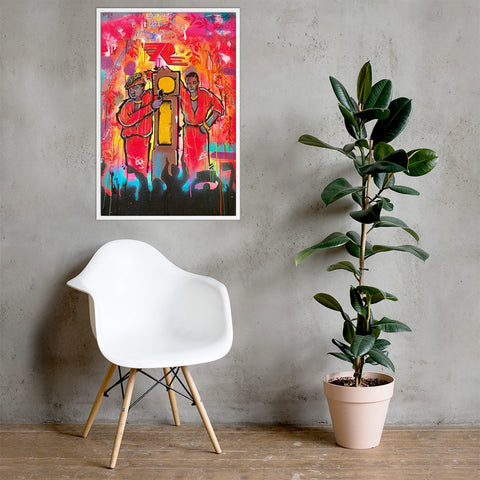 "The Wickedest Band/Check The Clock" Framed poster