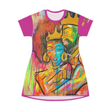 "Solid. Solid As A Rock" All Over Print T-Shirt Dress