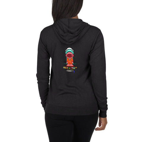 "Smackstronaut" logo Unisex zip hoodie