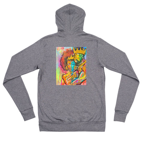 "Solid..Solid As A Rock" Unisex zip hoodie